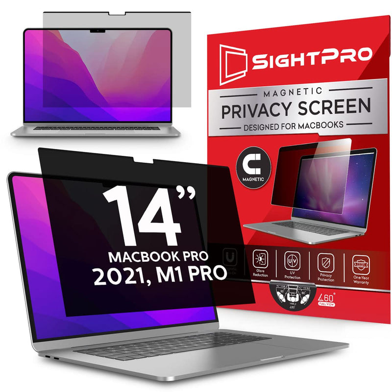 SightPro Magnetic Privacy Screen for MacBook Pro 14 Inch (2021, M1 Pro) | Laptop Privacy Filter and Anti-Glare Protector MacBook Pro 14 Inch (2021, M1 Pro)