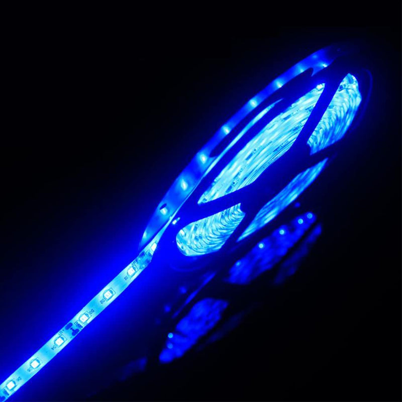 [AUSTRALIA] - Blue LED Strip Light 16ft/5m SMD 2835 300 LEDs 12V Flexible Cuttable LED Tape (No 12V Power Plug/Adapter) Blue 