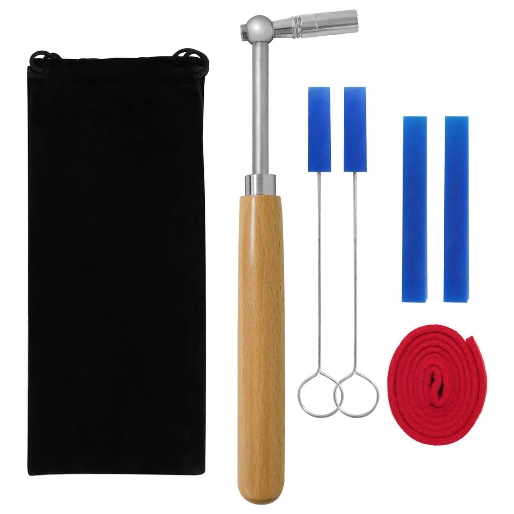 Professional Piano Tuning Kit, Piano Tuner Hammer Mute Kit Tools, Piano Tuning Lever Tools with Case, 6 Pcs