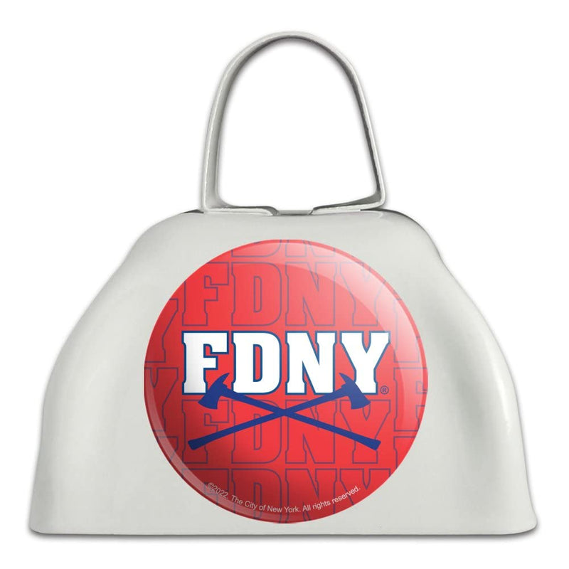 FDNY Axe Pattern White Metal Cowbell Cow Bell Instrument