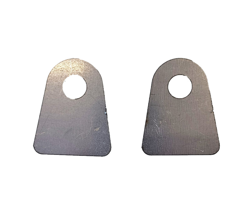 1.5" flat bottom panel shock mounting tab 1/8" thick Pair (2)
