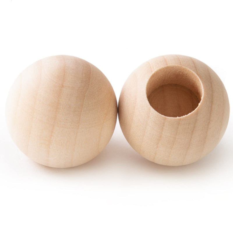 Pinehurst Crafts Wood Dowel Rod End Caps, 1-1/4 Inch Diameter with 5/8-Inch Hole, Pack of 10