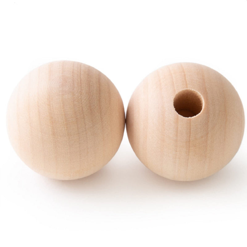 Pinehurst Crafts Wood Dowel Rod End Caps, 1 Inch Diameter with 1/4 Inch Hole, Pack of 25