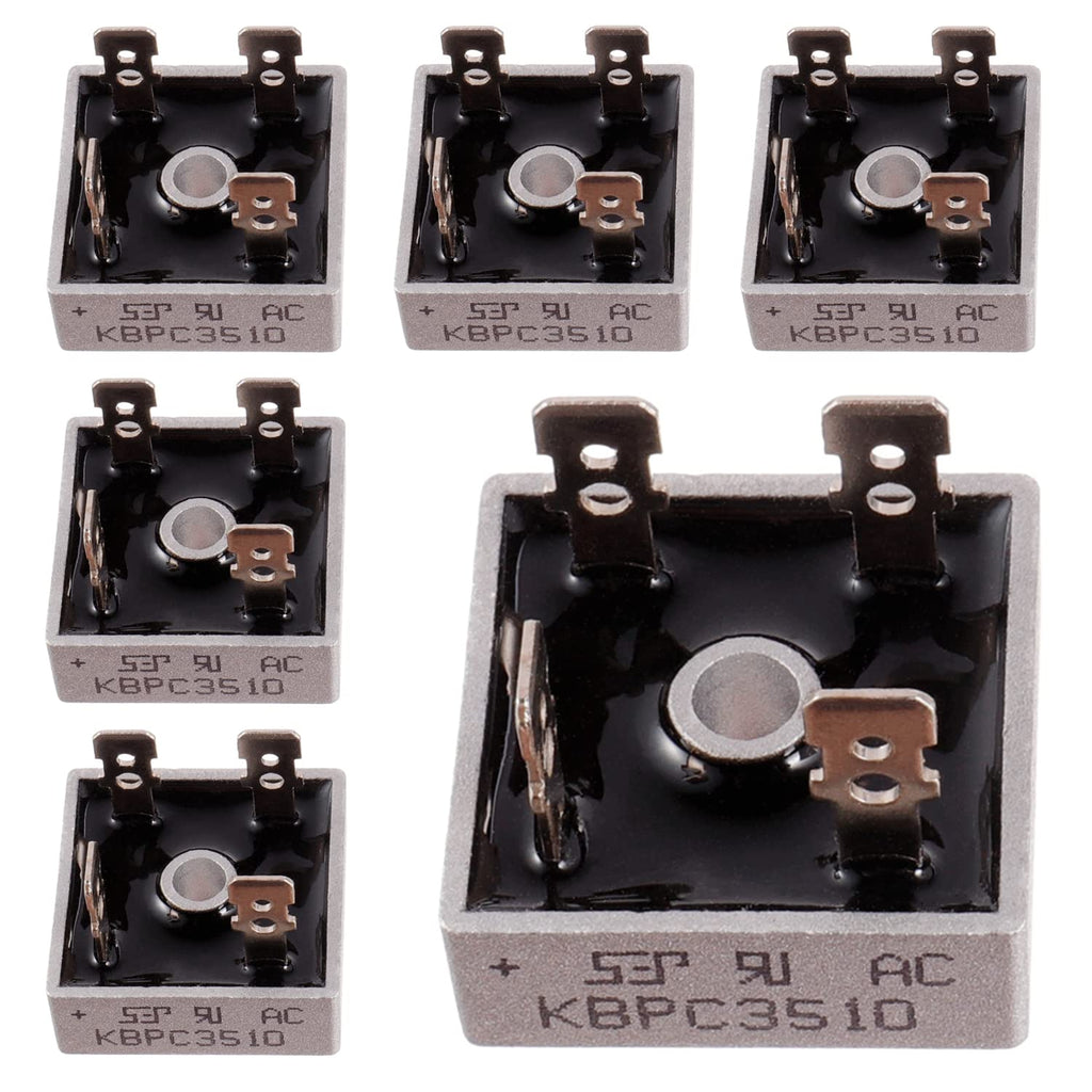 BOJACK KBPC3510 35A 1000V Bridge Rectifier Diodes Axial KBPC3510 35 Amp 1000 Volt Full Wave Electronic Silicon Diodes(Pack of 6 Pcs) KBPC3510-6PCS