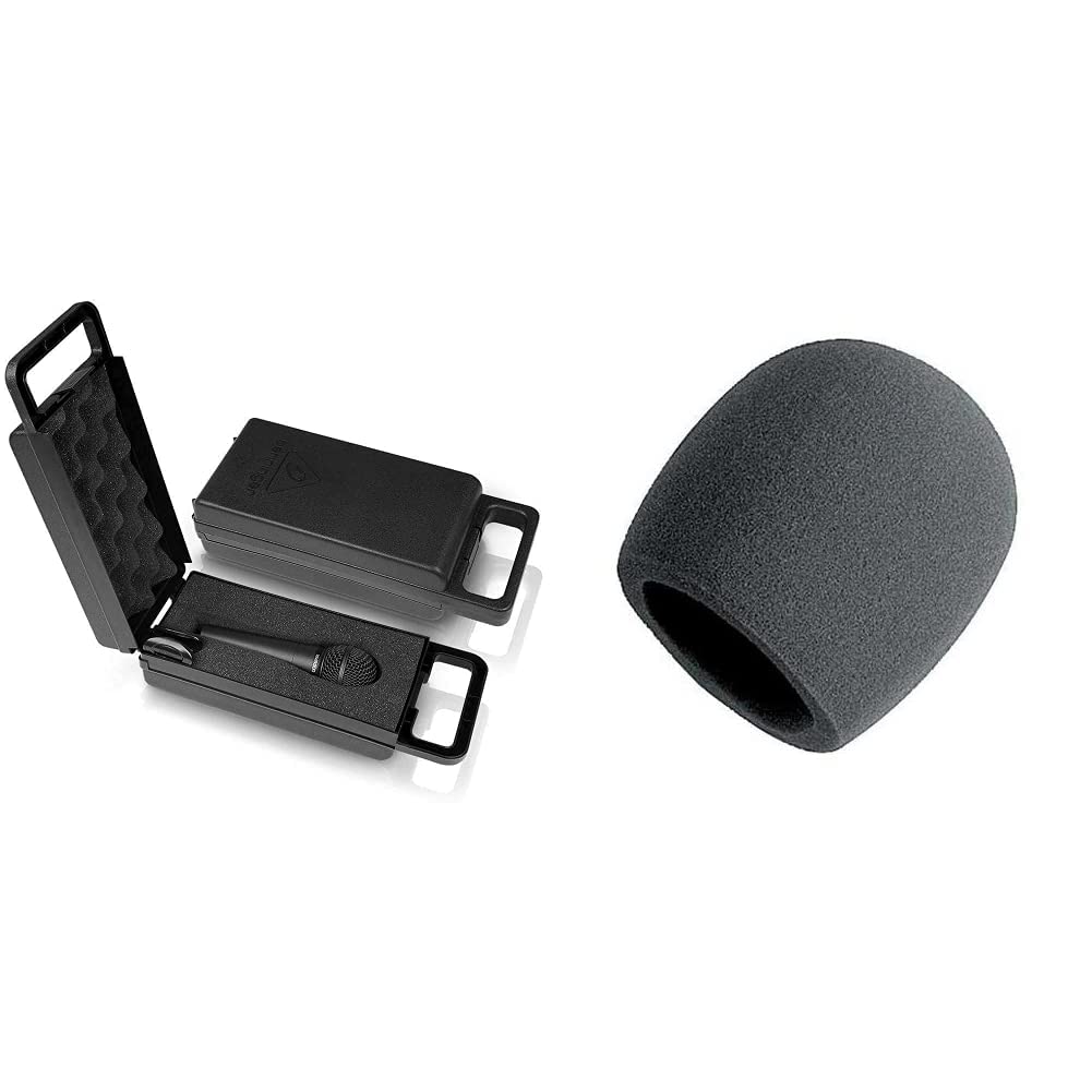 Behringer XM8500 & On-Stage Foam Ball-Type Microphone Windscreen, Black