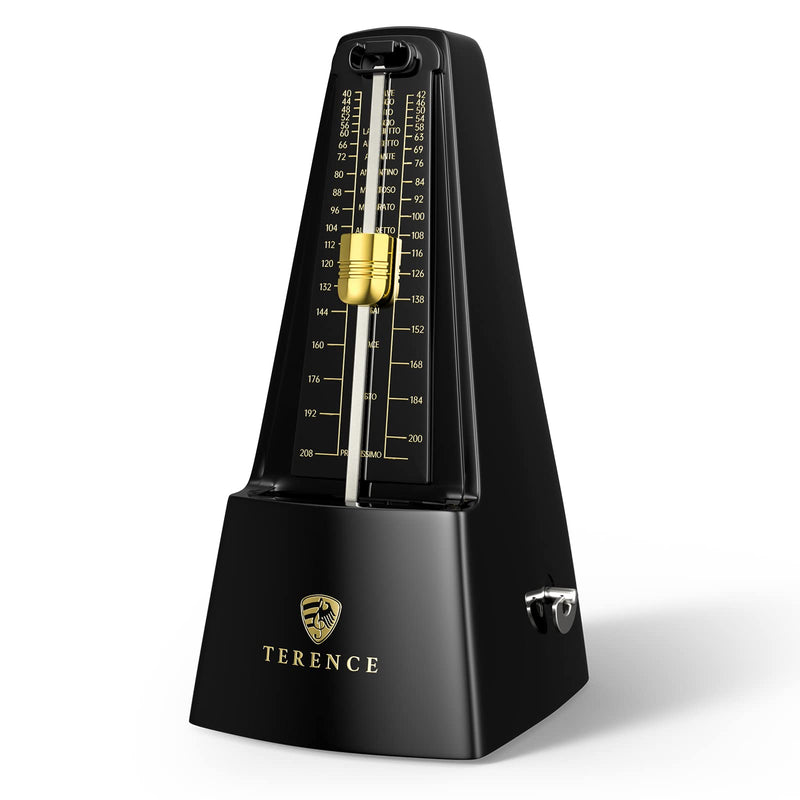 [AUSTRALIA] - Mechanical Metronome, Universal Metronome for Piano Guitar Violin Drums and Other Instruments, Loud Sound, Accurate Track Beat and Tempo for Beginners(Black) 