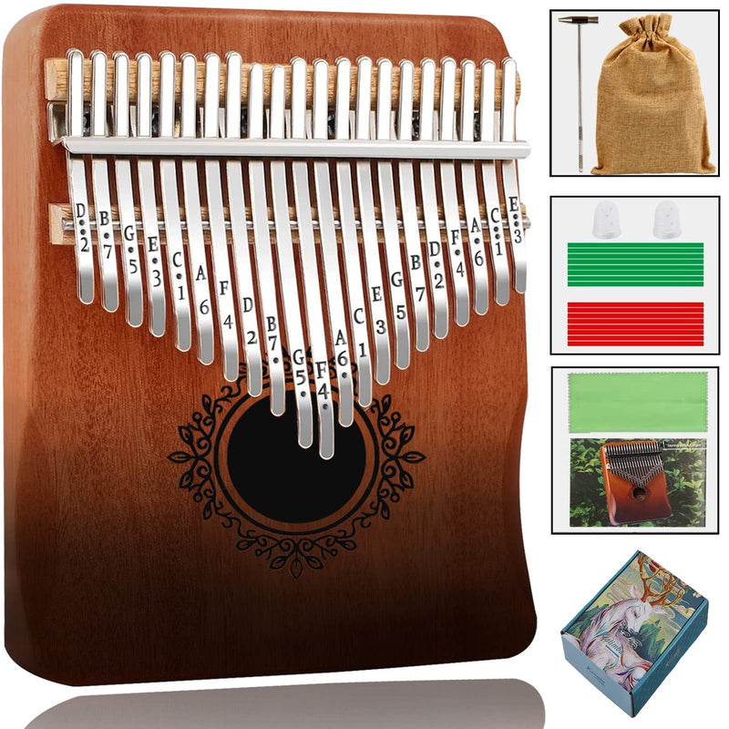 Kalimba Thumb Piano 21 Keys, Portable Kalimba Thumb Piano, Thumb Piano for Adults, Kids and Beginners.