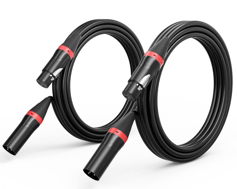 Rxonof XLR Cables 10 ft-2 Pack, XLR Cable XLR Male to Female Microphone Cable 10FT