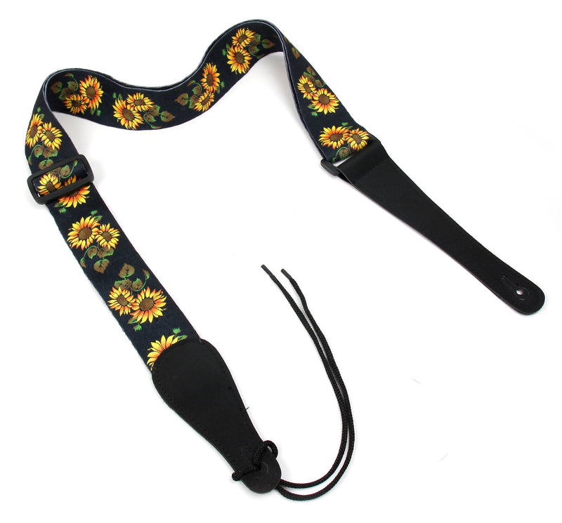 Bray Universal Flower Guitar Strap With Reinforced Ends - Perfect For Any Acoustic, Electric, Bass And Classical Guitar Floral