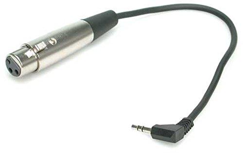 [AUSTRALIA] - Hosa XVS-101F XLR3F to Right Angle 3.5 mm TRS Microphone Cable, 1 Foot 