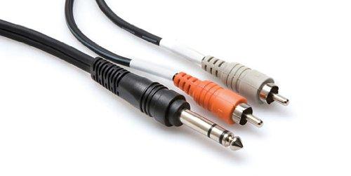 HosaTech TRS-203 3m 1/4 inch TRS to Dual RCA Insert Cable 9.9'