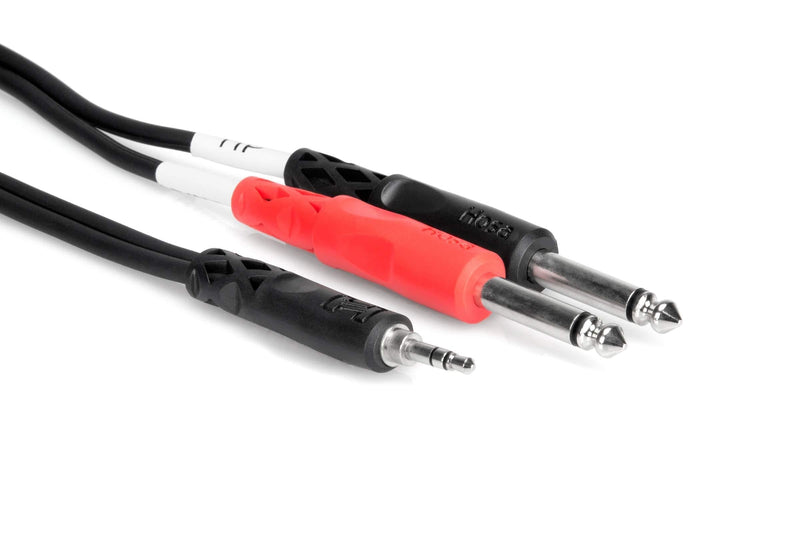 [AUSTRALIA] - Hosa CMP-153 3.5 mm TRS to Dual 1/4" TS Stereo Breakout Cable, 3 Feet 1-Pack 