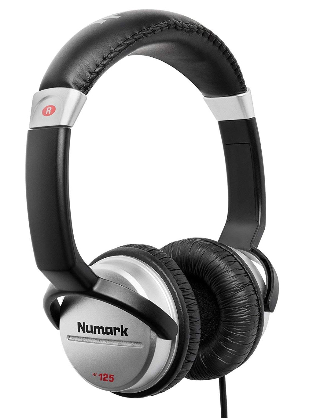 Numark HF125 - Ultra-Portable Professional DJ Headphones with 6 ft Cable, 40 mm Drivers for Extended Response & Closed Back Design for Superior Isolation Оne Расk