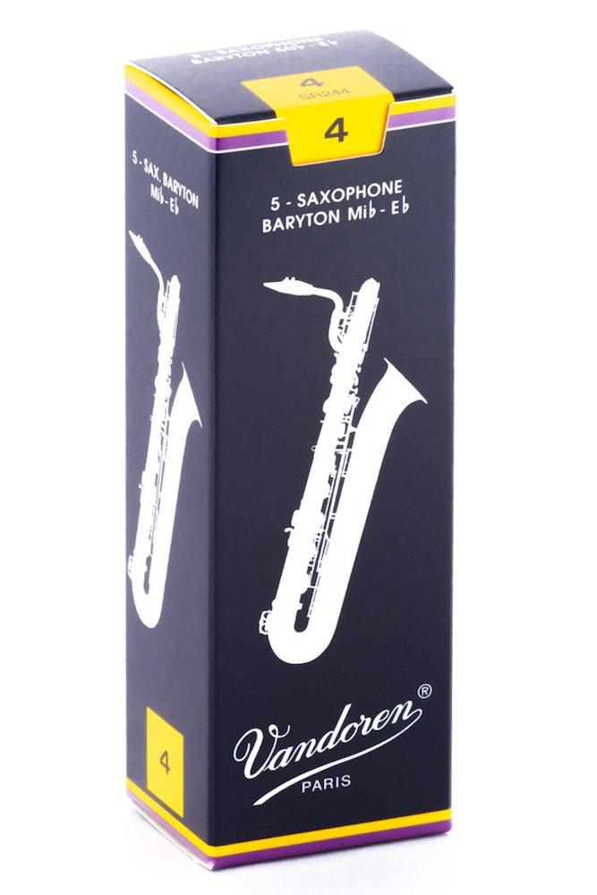 Vandoren Traditional Baritone Saxophone Reeds - Box of 5 - Strength 4