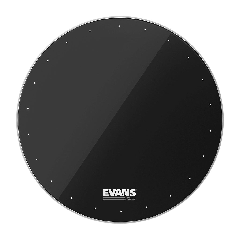 Evans EQ1 Resonant Black Bass Drum Head, 20 Inch