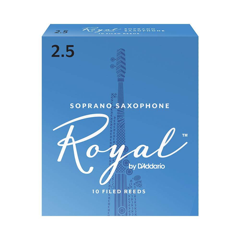 Rico Royal 2.5 Strength Reeds for Soprano Sax (Pack of 10) Strength 2.5