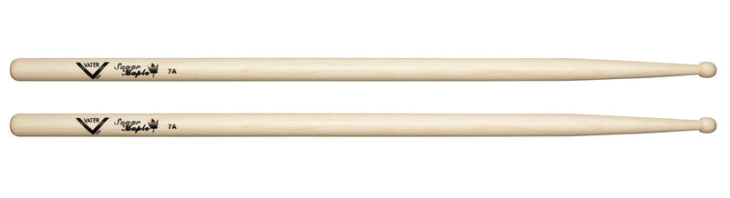 Vater 7A Wood Tip Sugar Maple Drum Sticks, Pair Sugar Maple 7A Wood Tip