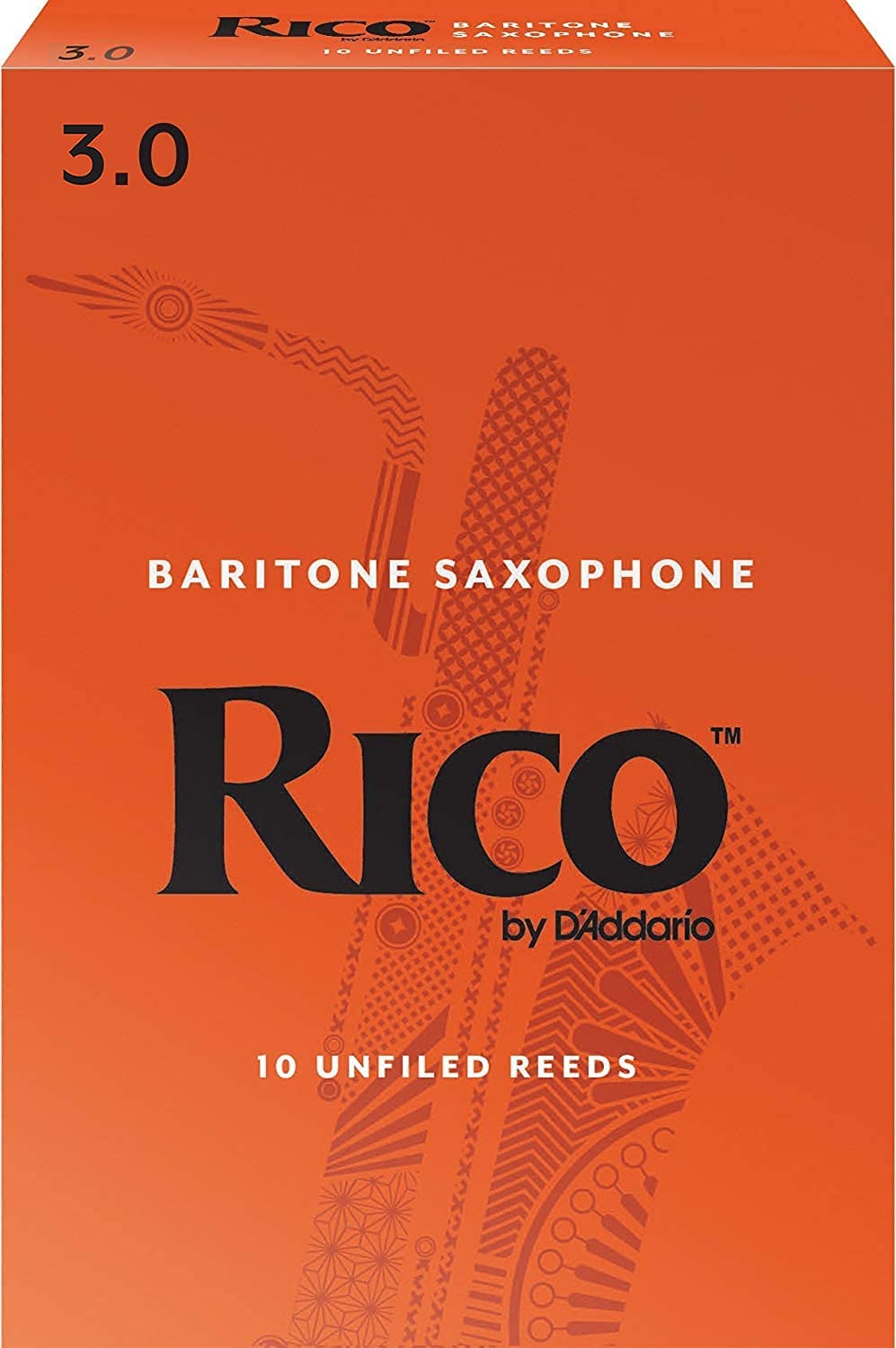 Rico 3.0 Strength Reeds for Baritone Sax (Pack of 10) 10-Pack Strength 3.0