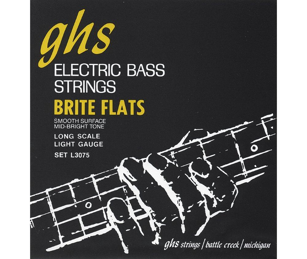 GHS L3075 45 - 98 Light Long Scale Brite Flats Bass String Set