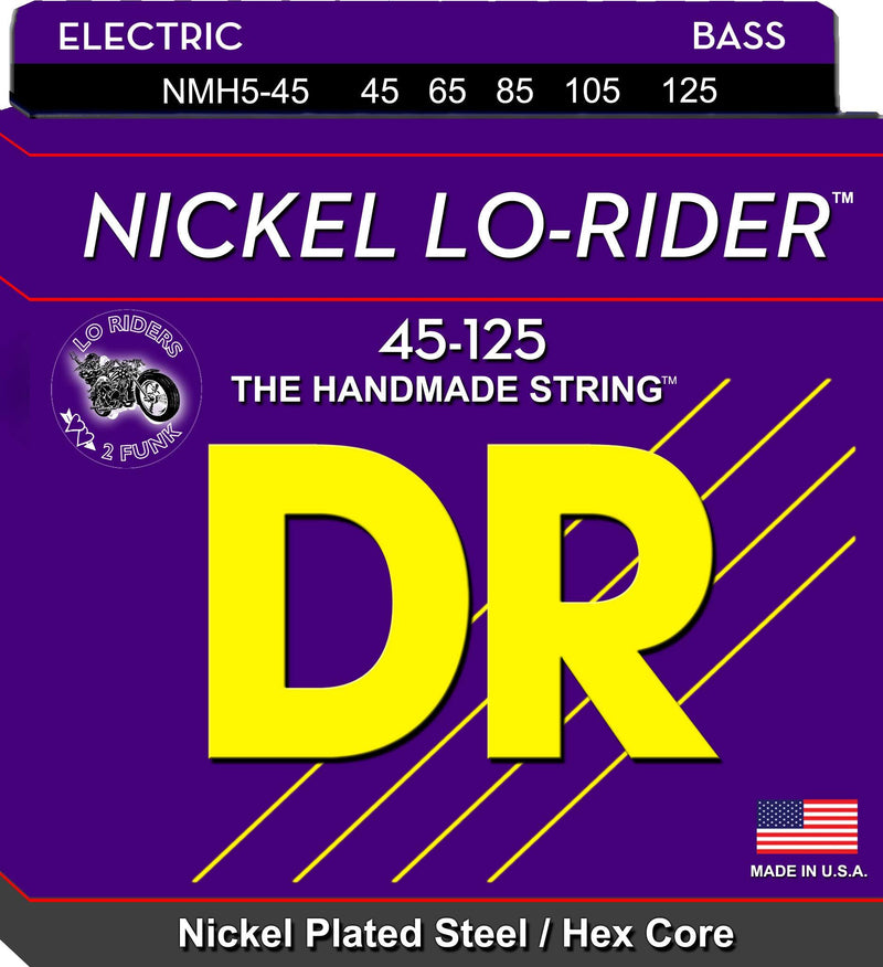 DR Strings Lo-Rider Nickel Plated Bass Medium 5 String