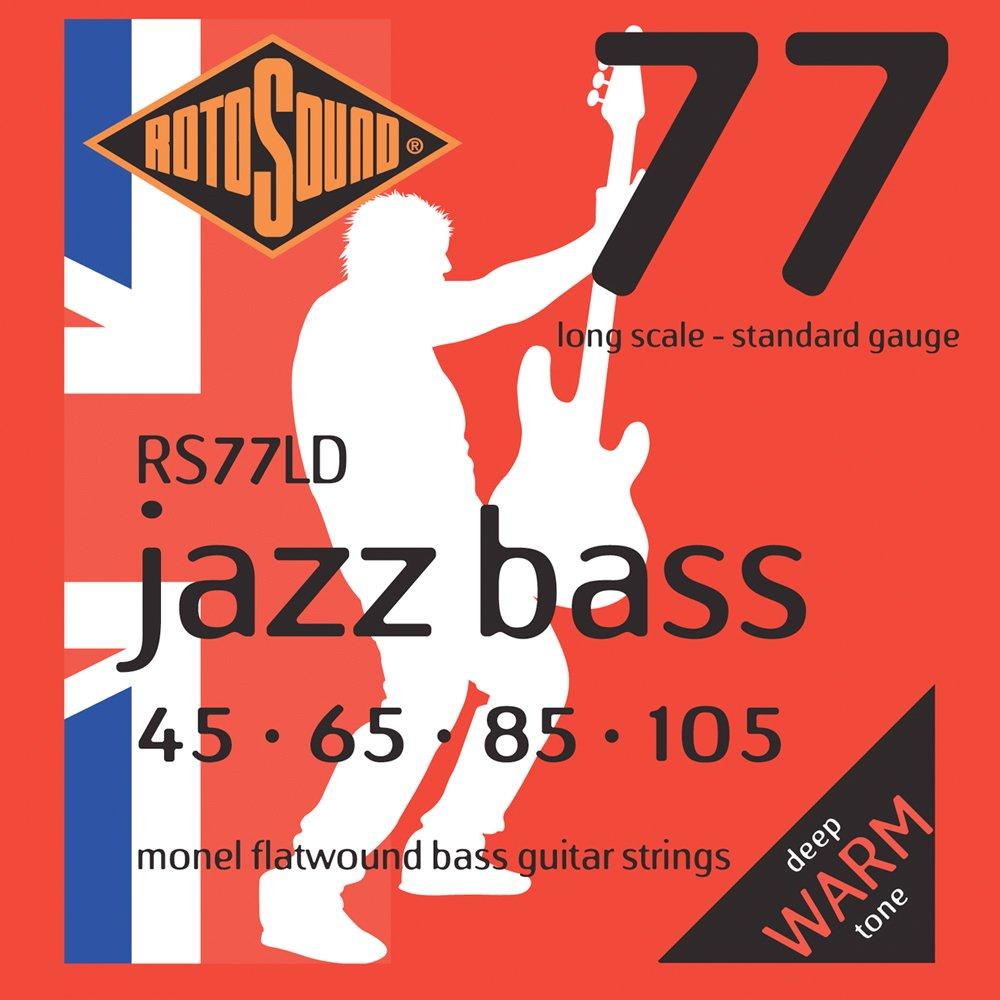 Rotosound Monel Standard Gauge Flatwound Bass Strings (45 65 85 105), RS77LD Single