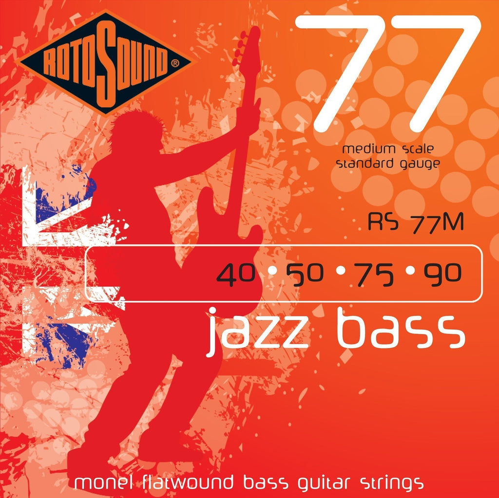 Rotosound RS77M Monel Flatwound Bass Guitar Strings (40 50 75 90)