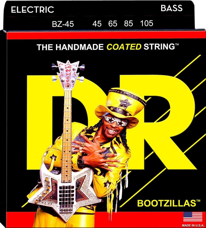 DR Strings BZ45 45-105 Medium Set Handmade Bootzilla Coated Strings