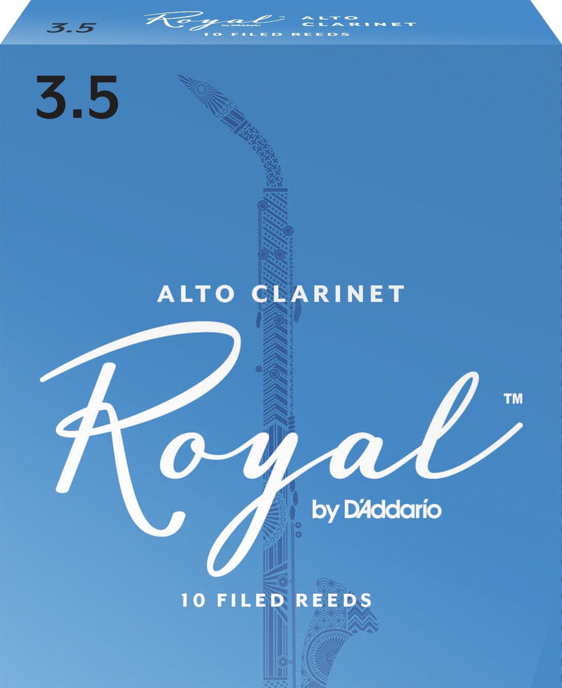Rico Royal 3.5 Strength Reeds for Alto Clarinet (Pack of 10) Strength 3.5