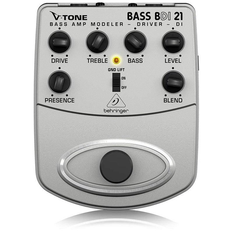 Behringer V-TONE BASS DRIVER DI BDI21 Bass Amp Modeler/DI Guitar Effects Pedal