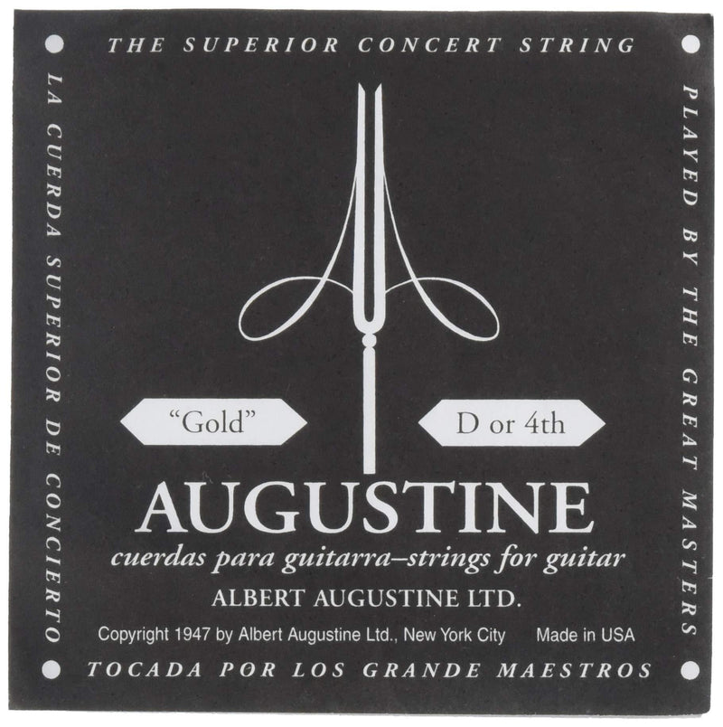 Augustine 650414 Classic Gold D4 Single D 4th Classical Guitar String