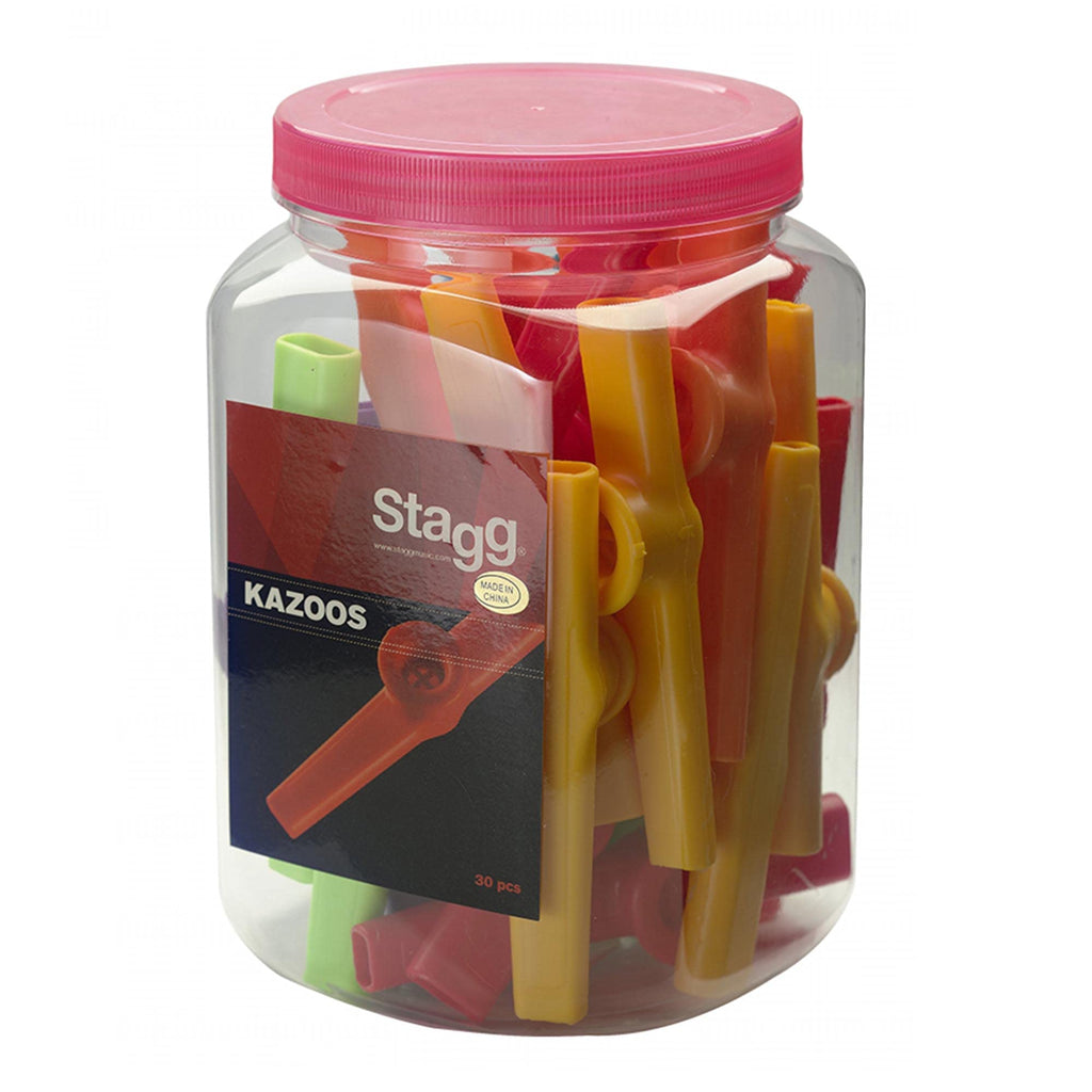 Stagg 12100 Colourful Kazoos Whistles (Pack of 30) Multi-Coloured