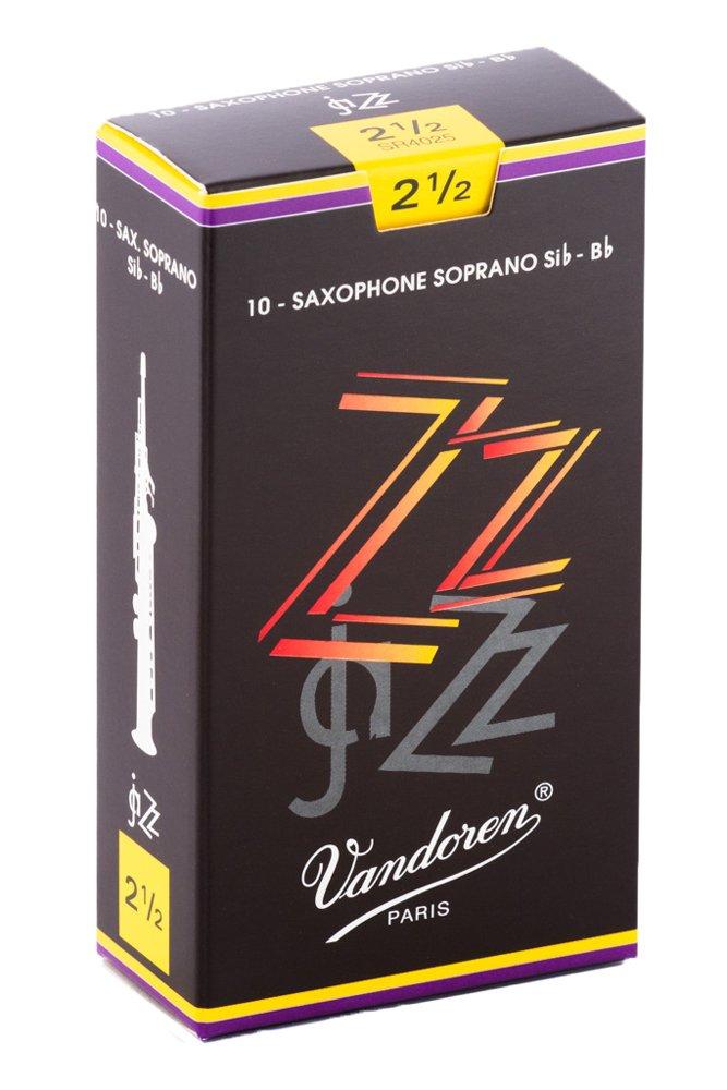 Vandoren ZZ Soprano Saxophone Reeds - Box of 10 - 2.5 Strength 2.5