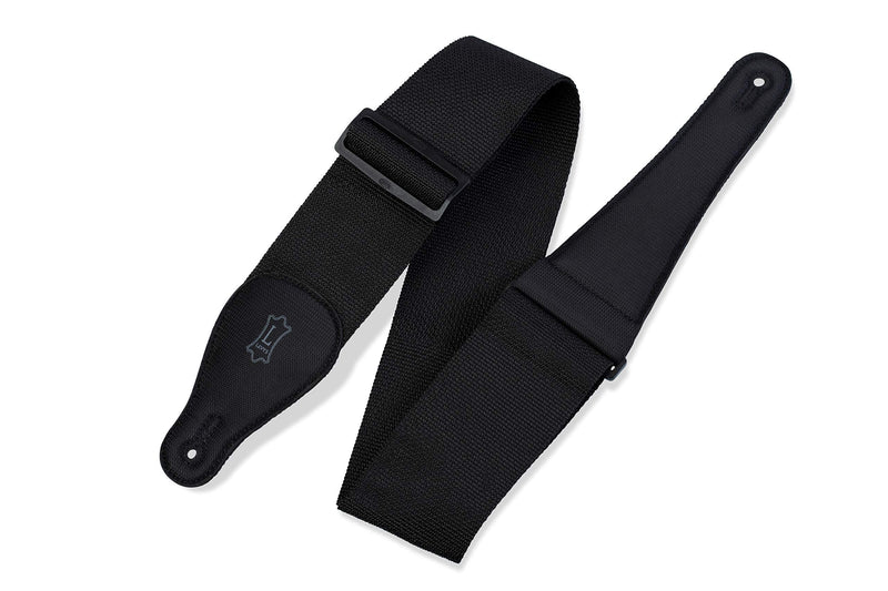 Levy's Leathers M8P3-BLK 3" Polypropylene Guitar Strap, Black