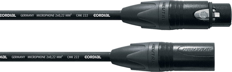 Cordial Peak CPM 10 FM 10 m XLR 3-Pin XLR (3-Pin) Black Audio Cable – Audio Cable XLR 3-pin XLR (3-Pin) Male Connector, Female, Black)