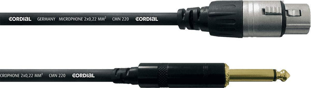 Cordial Intro 5m XLR Male to Jack Plug Microphone Cable