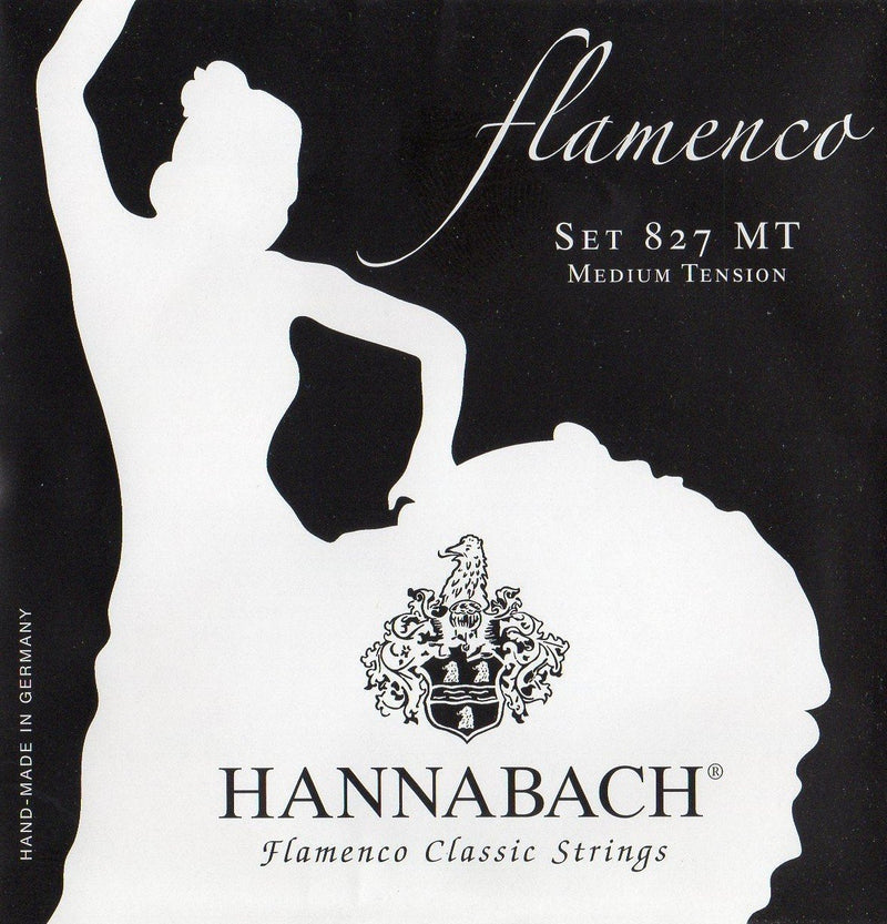 Hannabach 652927 Series 827 Flamenco Classic Medium Tension String Set for Classical Guitar - White