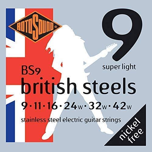 Rotosound BS9 British Steel Electric Guitar Strings (9-42)