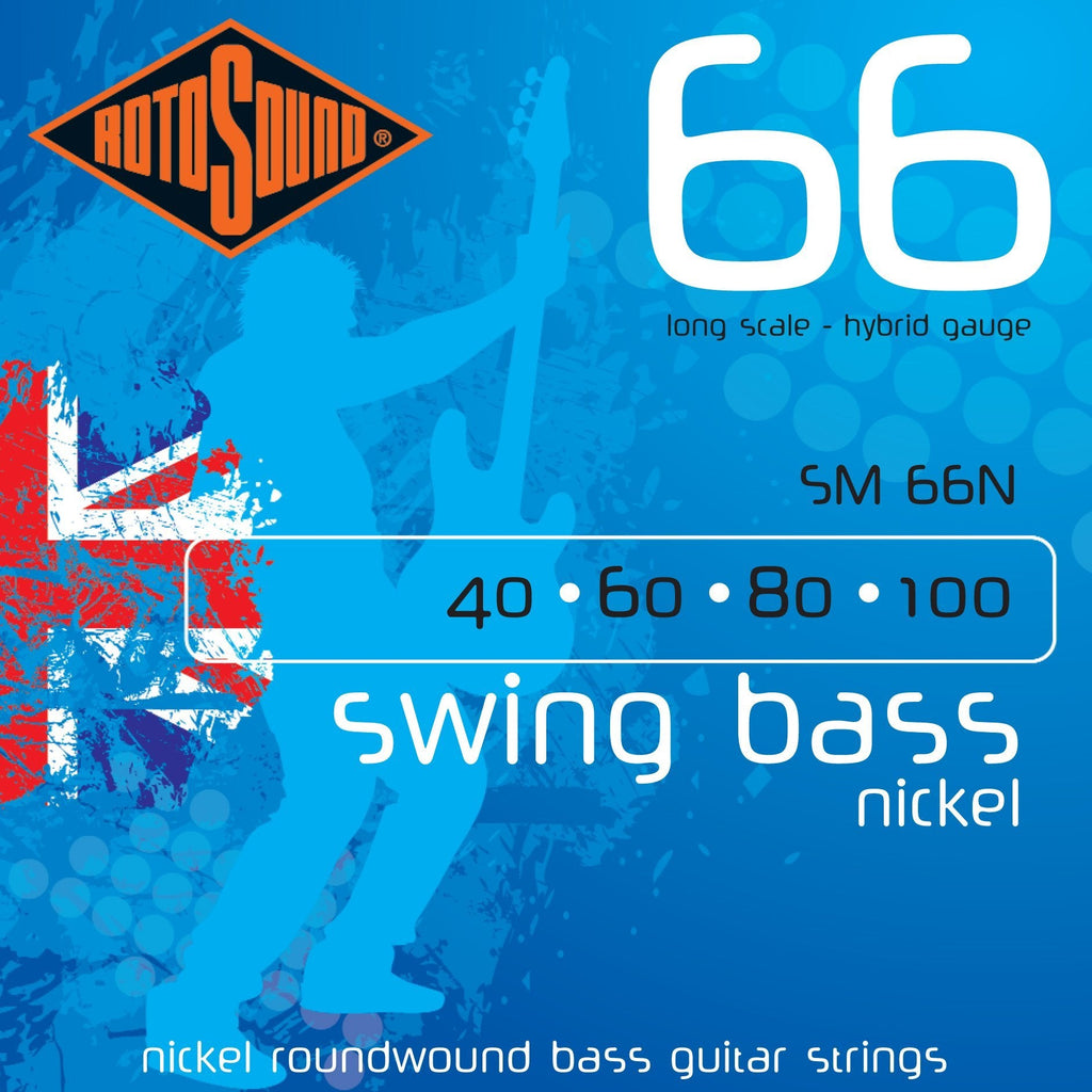 Rotosound SM66N Nickel Hybrid Gauge Roundwound Bass Strings (40 60 80 100)