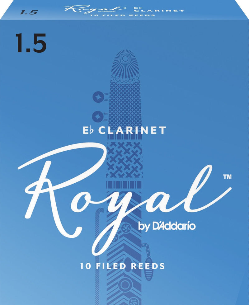 Rico RBB1015 Royal 1.5 Strength Reeds for Eb Clarinet (Pack of 10), 2.68 in*3.06 in*0.87 in