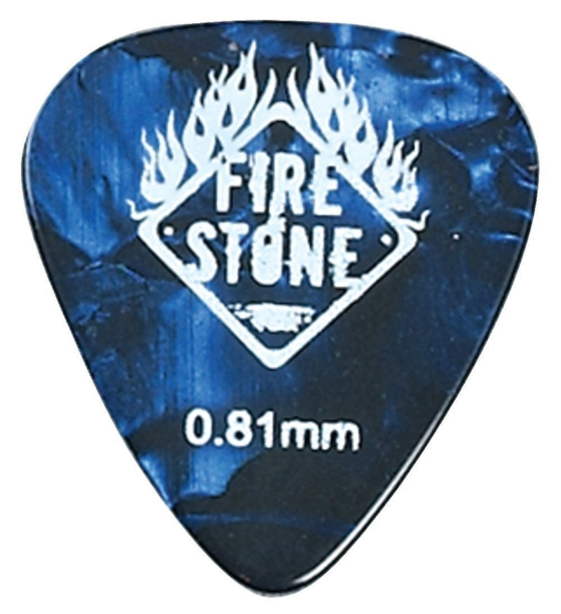 Fire Stone Plectrum/Pick Mix Celluloid, 351 shape, 0,81 mm, perloid-blue, 12 pieces