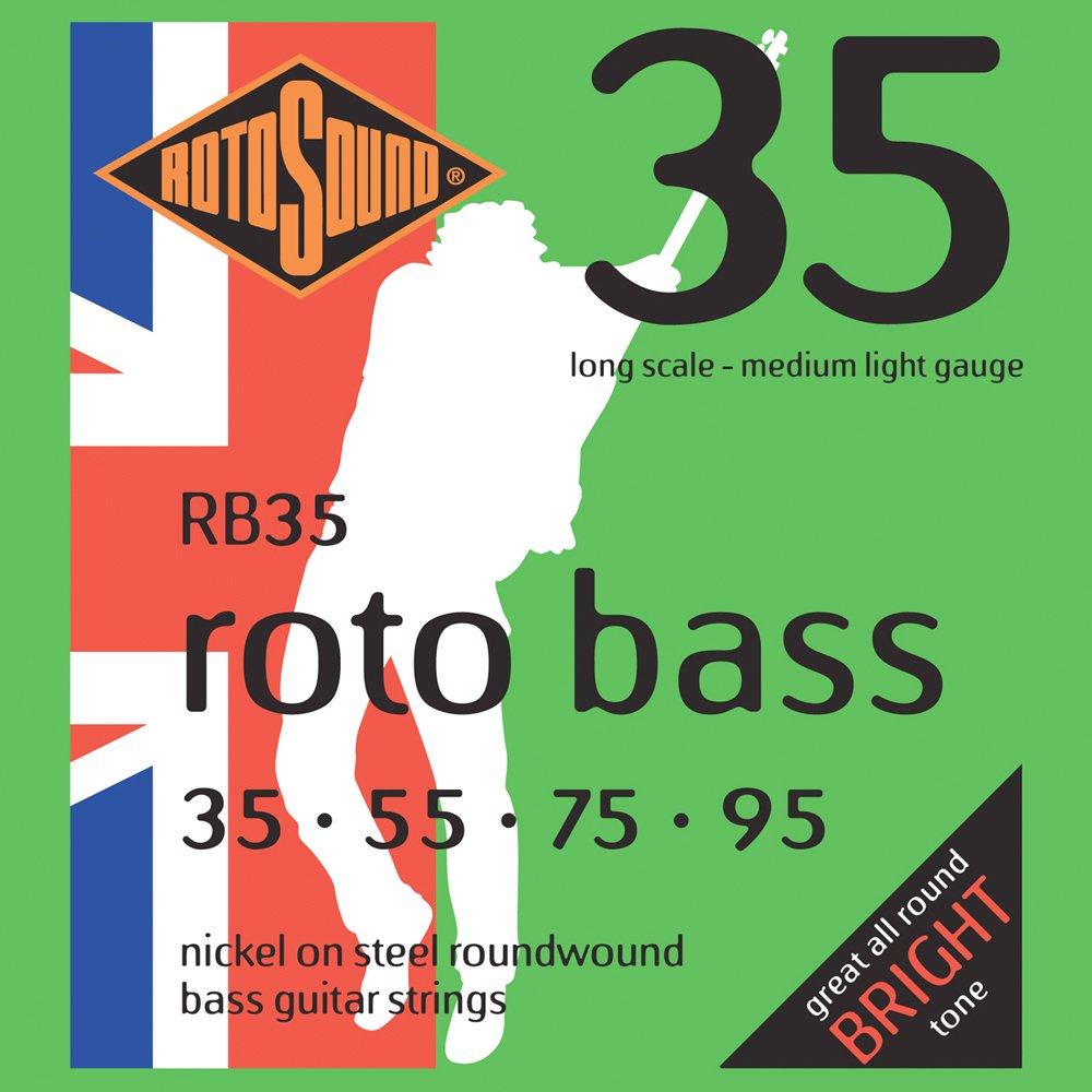 Rotosound RB35 Nickel Medium Light Gauge Roundwound Bass Strings (35 55 75 95)