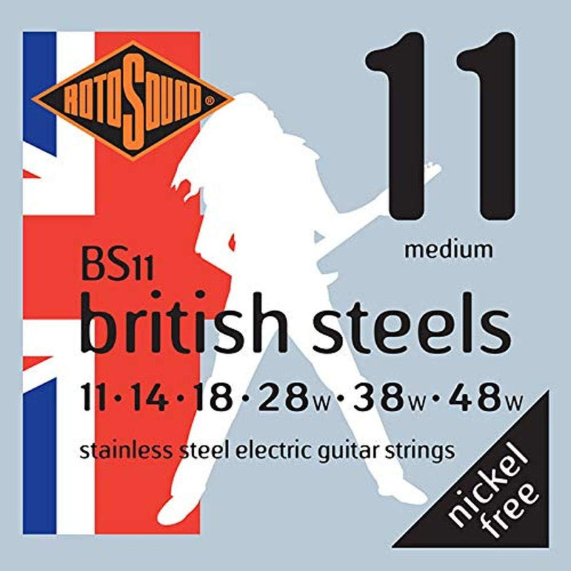Rotosound BS11 Stainless Steel Medium Gauge Electric Guitar Strings (11 14 18 28 38 48)