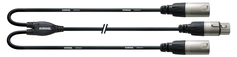 Cordial CFY 0.3 FMM Y-Adaptor Cable XLR Female / 2x XLR Male 0.3 m