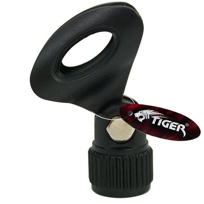 TIGER MCA93-BK | Quick Release Microphone Clip | Adjustable angle Mic Clip | Standard 5/8 inch Thread | Black