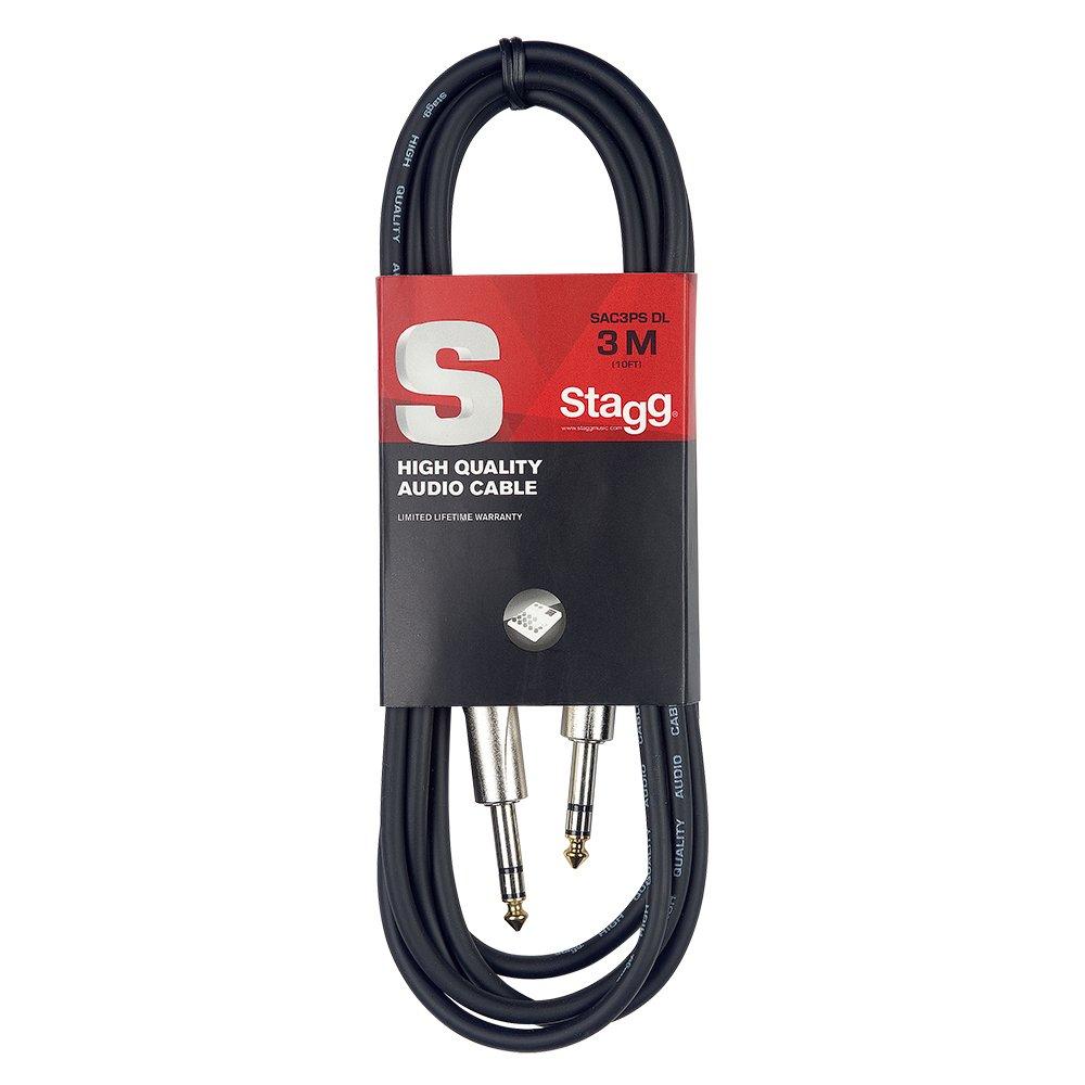 Stagg SAC3PS DL 3m/10 ft Deluxe Jack to Jack Instrument Cable Single