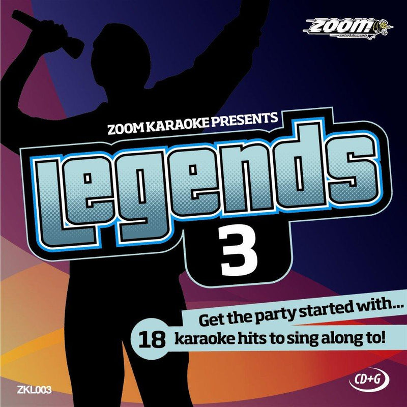 Zoom Karaoke CD+G - Legends Volume 3 - Elton John/Billy Joel/Rod Stewart/Barry Manilow [Card Wallet]
