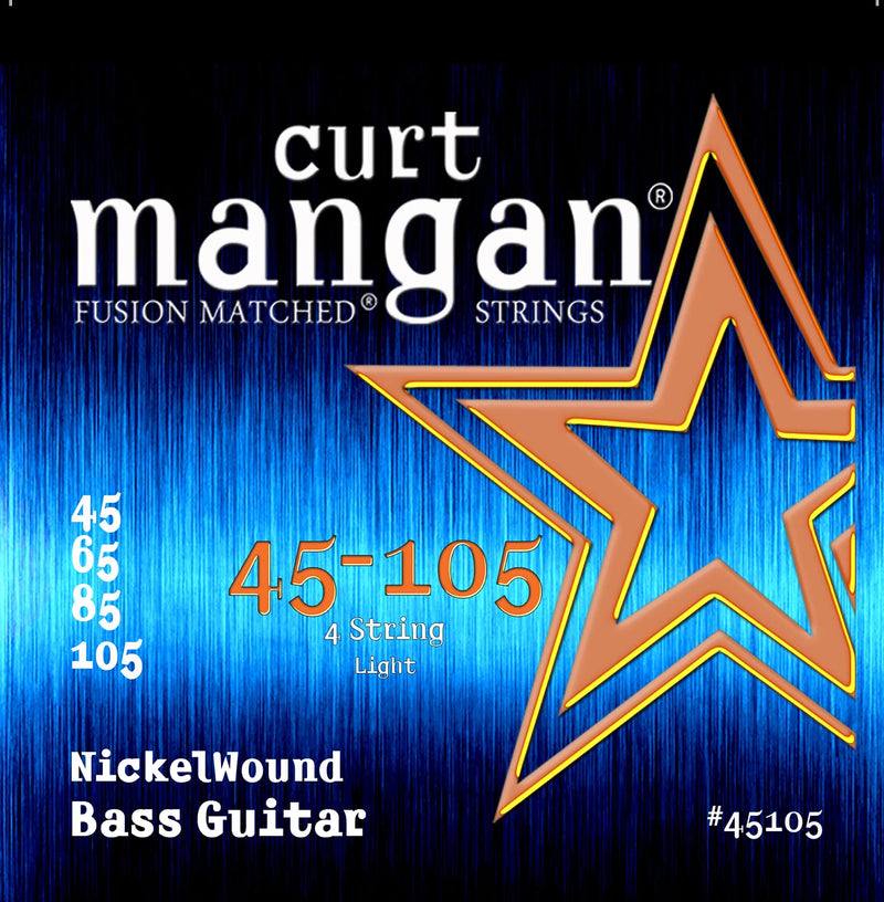 Curt Mangan 45-105 Nickel Wound Light Bass Bass Guitar Strings