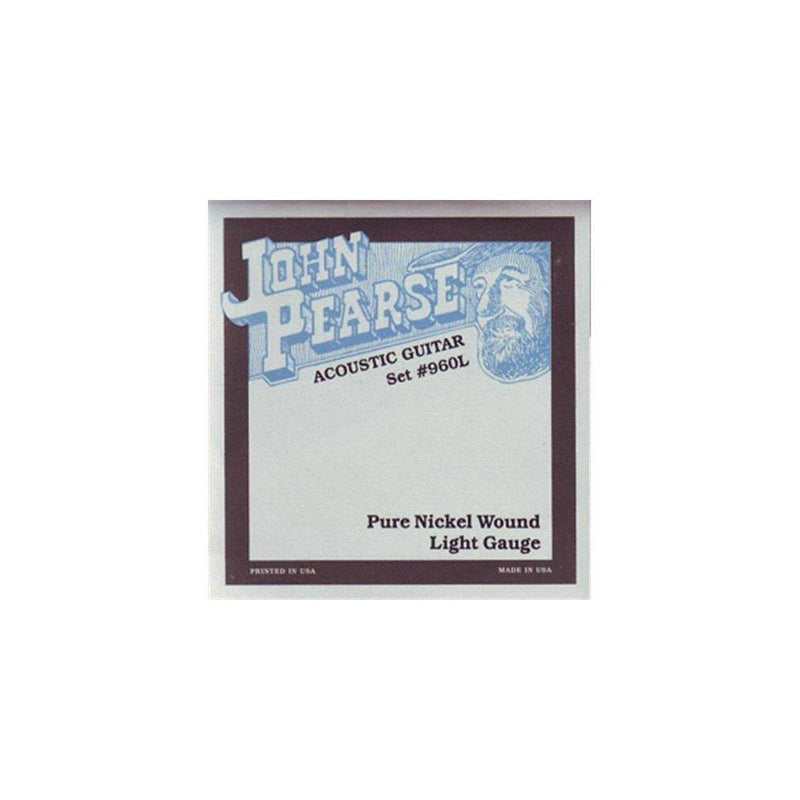 John Pearse Strings Strings 960L For Acoustic Guitar - Pure Nickel Wound - Light Gauge 012/054