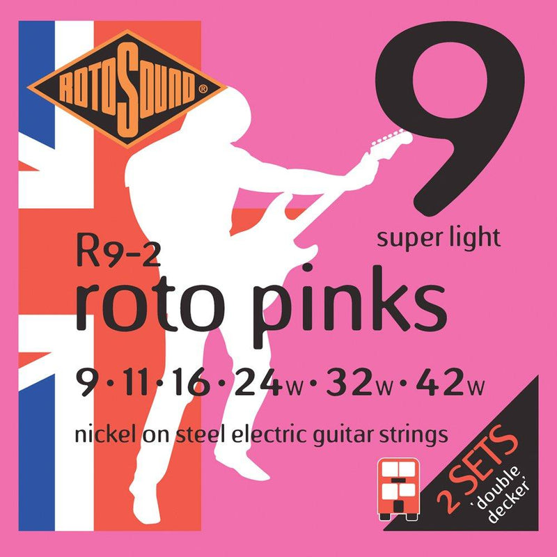 Rotosound Roto Pinks Double Deckers Electric Guitar Strings 2-Pack