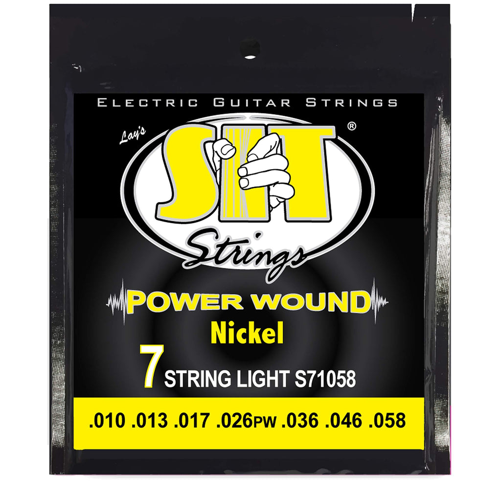 SIT Power Wound Medium Electric Guitar Strings (Pack of 7)